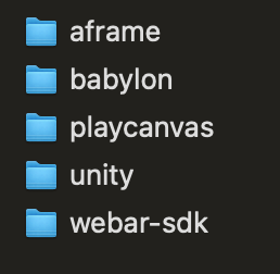 WebAR-SDK Folder Structure