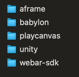 WebAR-SDK Folder Structure